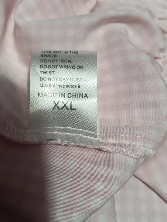 Women Pink Gingham Button-Front Tiered Dress - Picture 6 of 7